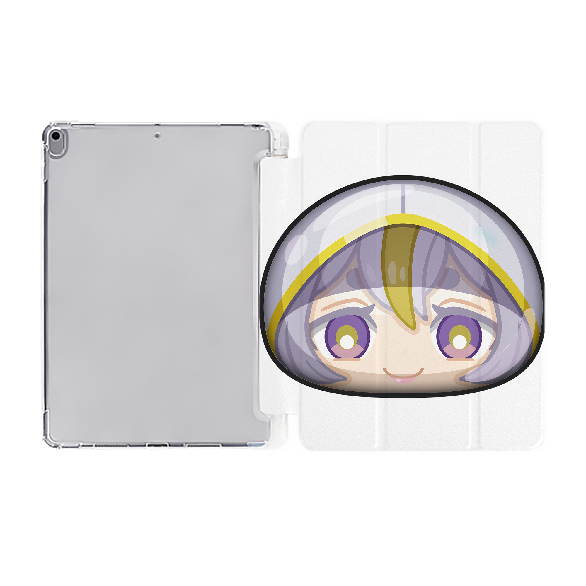 （画像用） 妖怪ウォッチ Yo-kai Watch IPad ケース ペン収納付き 三つ折りスタンド PUレザー×シリコン 対応機種9.5/10.5/10.9インチ